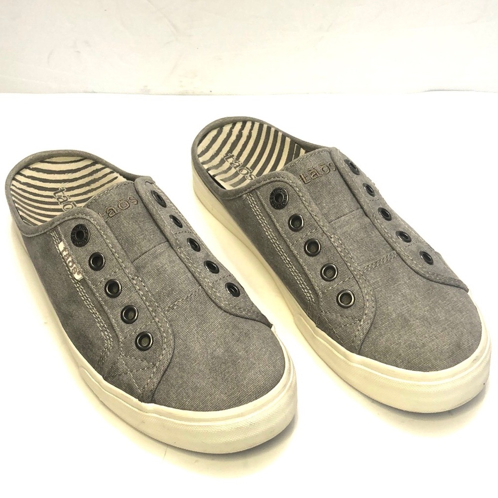 Taos EZ Soul Gray Off White Slip On Sneaker Mule size 8M - Picture 3 of 17